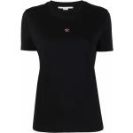 Camisetas negras de algodón de manga corta manga corta con cuello redondo STELLA McCARTNEY con tachuelas talla L para mujer 
