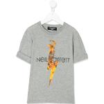 camiseta con estampado de fuego