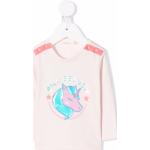 Camisetas rosas de algodón de manga larga infantiles rebajadas con logo Billieblush con motivo de unicornios 6 años 