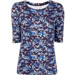 Camisetas azules de algodón de manga corta rebajadas manga corta con cuello redondo floreadas Tommy Hilfiger Sport con motivo de flores talla XS para mujer 
