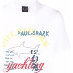 Camisetas blancas de algodón de manga corta rebajadas manga corta con cuello redondo PAUL & SHARK talla S para hombre 