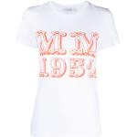 Camisetas estampada blancas de algodón rebajadas con logo MAX MARA para mujer 