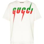 Camisetas orgánicas blancas de algodón de manga corta manga corta con cuello redondo Gucci de materiales sostenibles para hombre 