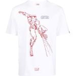 Camisetas estampada blancas de algodón Iron Man BAPE para hombre 