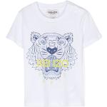 Camisetas blancas de algodón de manga corta infantiles rebajadas KENZO Tiger 10 años 