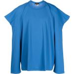 Camisetas azules de poliester de cuello redondo rebajadas manga larga con cuello redondo Comme des Garçons con hombreras para hombre 