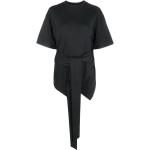 Camisetas negras de algodón de manga corta manga corta con cuello redondo de punto The Attico con lazo talla M para mujer 