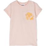 Camisetas orgánicas rosas de algodón de manga corta rebajadas manga corta con cuello redondo Molo con lentejuelas de materiales sostenibles para mujer 