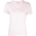 Camisetas orgánicas rosas de algodón de manga corta manga corta con cuello redondo con logo STELLA McCARTNEY de materiales sostenibles para mujer 