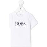 Camisetas blancas de algodón de algodón infantiles con logo HUGO BOSS BOSS 