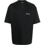 Camisetas negras de poliester de manga corta manga corta con cuello redondo con logo Balenciaga talla XS para hombre 