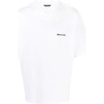 Camisetas blancas de poliester de cuello redondo manga corta con cuello redondo con logo Balenciaga talla S para hombre 