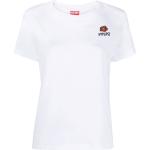Camisetas blancas de algodón de manga corta manga corta con cuello redondo con logo KENZO Logo para mujer 