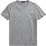 Camisetas grises de algodón de manga corta manga corta con cuello redondo con logo Ralph Lauren Purple Label talla S para hombre 