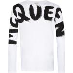 Camisetas estampada blancas de algodón manga larga con cuello redondo con logo Alexander McQueen talla XS para hombre 