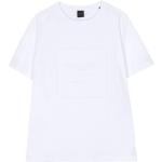 Camisetas blancas de algodón de cuello redondo manga corta con cuello redondo con logo Hackett Aston Martin para hombre 