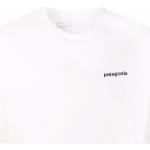 Camisetas orgánicas blancas de algodón de manga corta manga corta con cuello redondo con logo Patagonia talla S de materiales sostenibles para hombre 