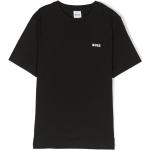 Camisetas negras de algodón de manga corta manga corta con cuello redondo con logo HUGO BOSS BOSS para mujer 