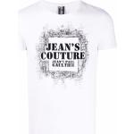 Camisetas blancas de algodón de manga corta manga corta con cuello redondo con logo Jean Paul Gaultier talla 3XL para hombre 
