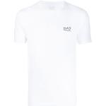 Camisetas blancas de algodón de manga corta manga corta con cuello redondo con logo Armani Emporio Armani talla XXL para hombre 