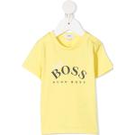 Camisetas amarillas de algodón de manga corta infantiles rebajadas con logo HUGO BOSS BOSS 12 meses 