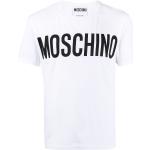 Camisetas blancas de algodón de manga corta manga corta con cuello redondo con logo MOSCHINO para hombre 