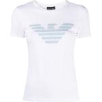 Camisetas blancas de algodón de manga corta rebajadas manga corta con cuello redondo con logo Armani Emporio Armani talla XL para mujer 