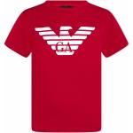 Camisetas rojas de algodón de manga corta infantiles con logo Armani Emporio Armani 6 años 