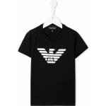 Camisetas negras de algodón de manga corta infantiles con logo Armani Emporio Armani 4 años para niño 
