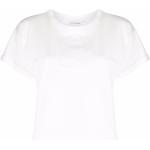 Camisetas blancas de algodón de manga corta rebajadas manga corta con cuello redondo con logo Calvin Klein para mujer 