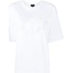 Camisetas blancas de algodón de manga corta manga corta con cuello redondo con logo Armani Giorgio Armani talla XL para mujer 
