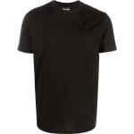 Camisetas negras de algodón de manga corta manga corta con cuello redondo con logo Armani Emporio Armani para hombre 