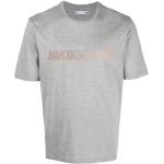 Camisetas grises de algodón de manga corta rebajadas manga corta con cuello redondo con logo Jacob Cohen talla S para hombre 