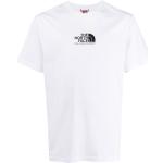 Camisetas blancas de algodón de manga corta manga corta con cuello redondo con logo The North Face 