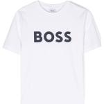 Camisetas blancas de algodón de manga corta manga corta con cuello redondo con logo HUGO BOSS BOSS para mujer 