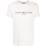 Camisetas blancas de algodón de manga corta rebajadas manga corta con cuello redondo con logo Tommy Hilfiger Sport para hombre 