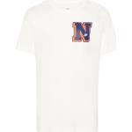 Camisetas blancas de algodón de manga corta manga corta con cuello redondo con logo Nike para hombre 