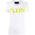 Camisetas blancas de algodón de manga corta rebajadas manga corta con cuello redondo con logo Philipp Plein talla XS para mujer 