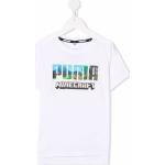 Camisetas blancas de algodón de algodón infantiles rebajadas con logo Puma 5 años 