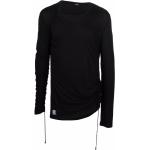Camisetas estampada negras de algodón tallas grandes manga larga con escote cuadrado con logo BALMAIN talla XXL para hombre 
