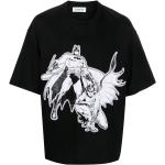 Camisetas negras de algodón de manga corta rebajadas Batman manga corta con cuello redondo LANVIN talla XXS para hombre 