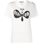 Camisetas de algodón de manga corta manga corta con cuello redondo con logo 10 Corso Como con motivo de mariposa para mujer 