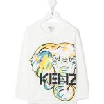 Camisetas blancas de algodón de manga larga infantiles rebajadas KENZO Kids 13/14 años 