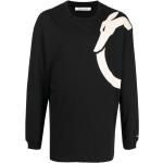 Camisetas estampada negras de algodón manga larga con cuello redondo Trussardi talla L para hombre 