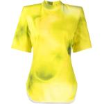 Camisetas amarillas fluorescentes de algodón de manga corta rebajadas manga corta con cuello alto Tie dye The Attico talla L para mujer 