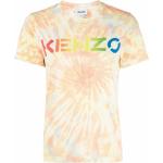 Camisetas naranja de algodón de manga corta rebajadas manga corta con cuello redondo con logo KENZO Logo para mujer 
