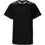 Camisetas negras de poliamida de manga corta rebajadas manga corta con cuello redondo con logo Philipp Plein talla S para mujer 