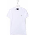 Camisetas blancas de algodón de manga corta infantiles rebajadas con logo Armani Emporio Armani 7 años 