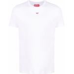 Camisetas blancas de algodón de manga corta tallas grandes manga corta con cuello redondo con logo Diesel talla XXL para hombre 