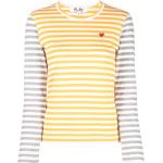 Camisetas naranja de algodón de cuello redondo manga larga con cuello redondo con logo Comme des Garçons PLAY talla S para mujer 